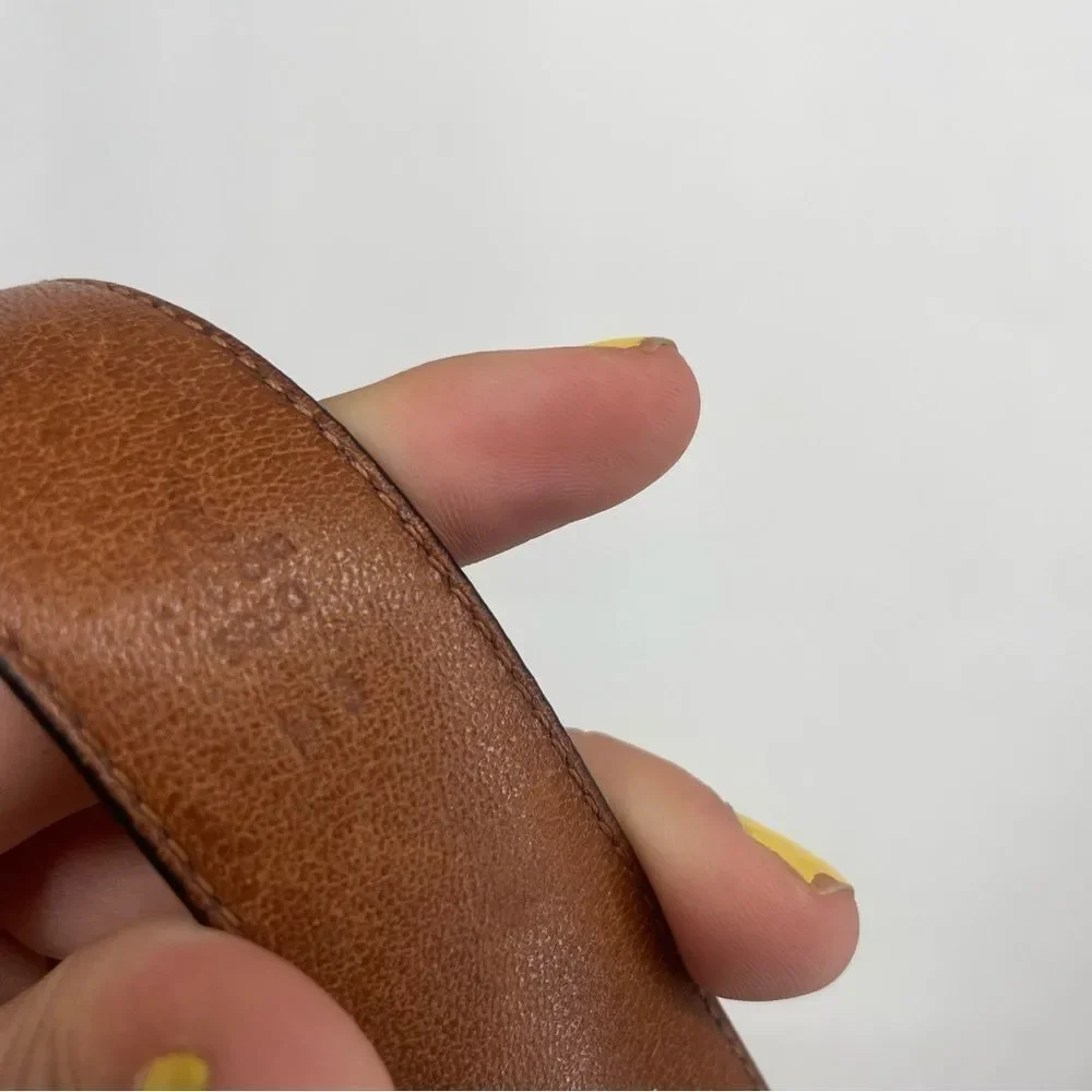 Coach Black Leather Belt with Gold Buckle
